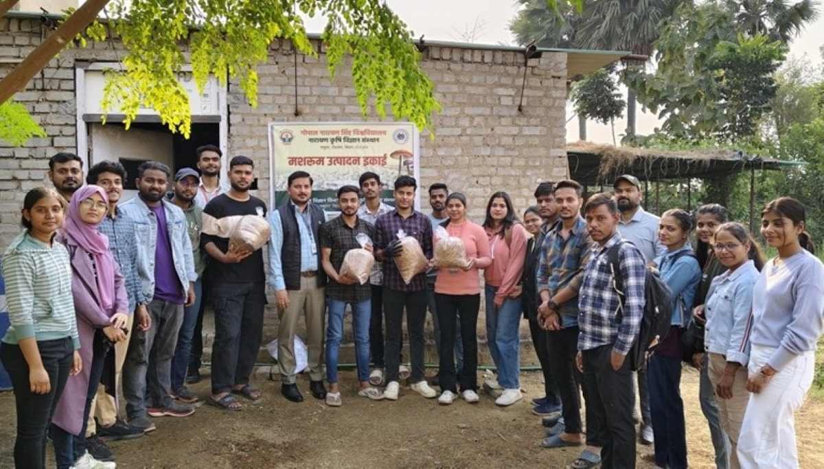 गोपाल नारायण सिंह विश्वविद्यालय के छात्र ने शुरू की मशरूम उद्यमिता, बिहार सरकार से मिली 90% सब्सिडी